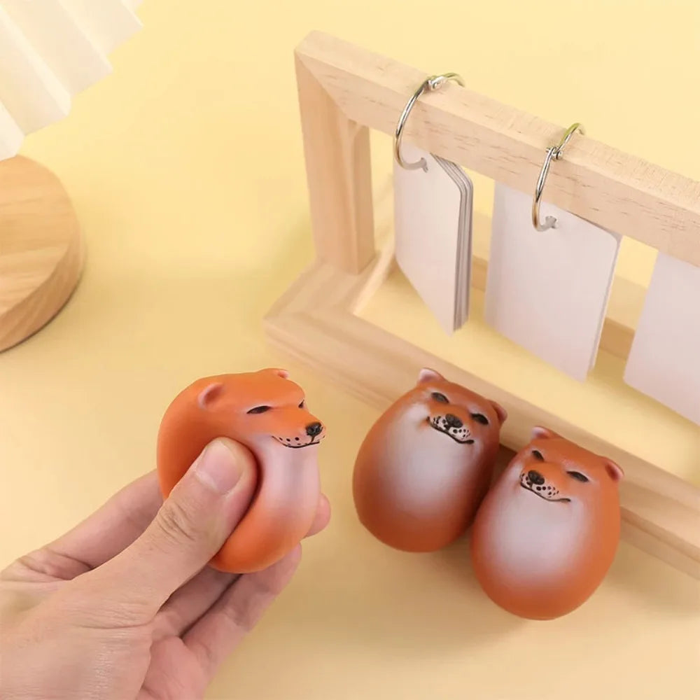 Shiba Inu Egg Squishy Toy | Stress Relief Slow Rebound Desk Decor detail view