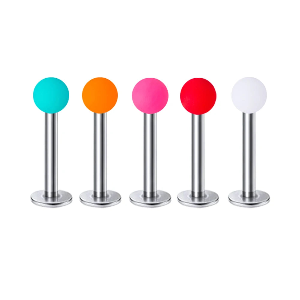 5pcs Tragus Stud Earring Set | Heart CZ Cartilage Piercing Jewelry close-up view