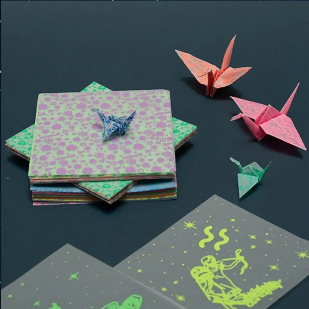 Luminous Origami Paper Square Scrapbook Paper Single-sided Printing Card Paper Gift Wrapping Materia