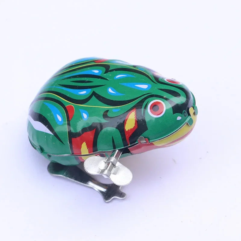 Classic Tin Wind-Up Jumping Iron Frog Toy Action Figure Ideal Classic Wind-Up Toys additional angle
