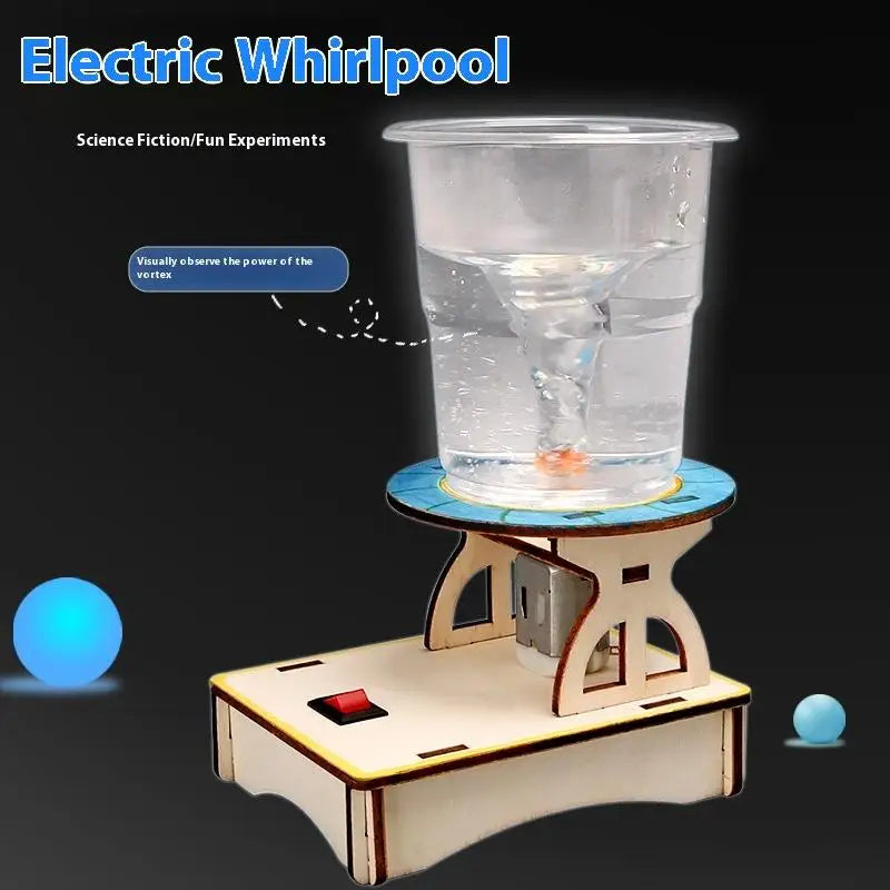 1 Set Water Tornado Swirl Maker Wooden Puzzle Novelty Science Experiment Project Gifts For Children