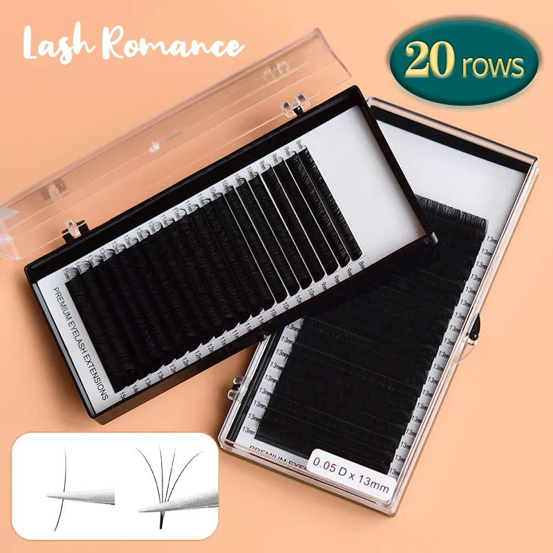 20 Rows High Density Eyelash Extensions | Natural Look for Beginners