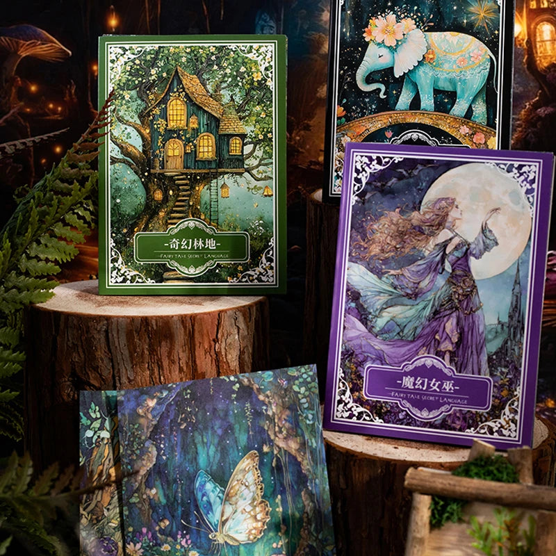 Mr Paper 30pcs Fairytale Secret Series Vintage Material Stickers Handbook Material Collage DIY Calen