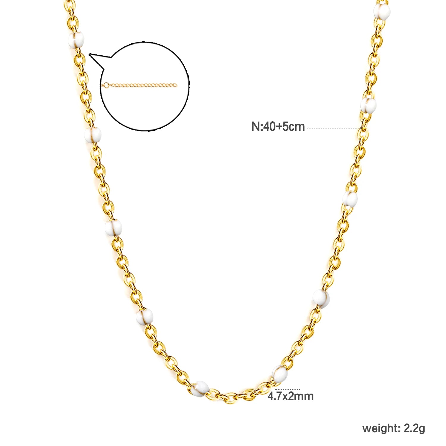 LUXUKISSKIDS Sweet Multicolor Drip-Oil Beads Necklace Women's Bohemia Stylish Clavicl alternate view