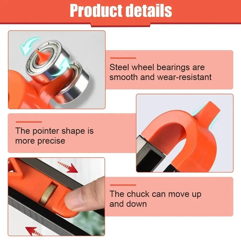 Multifunctional Contour Gauge | Precise Shape Duplication Tool for Tile Work and Woodw close-up view