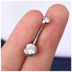 1Pc Belly Button Ring for Women, 316L Stainless Steel Belly Ring Piercing 8/10/12mm Bell detail view