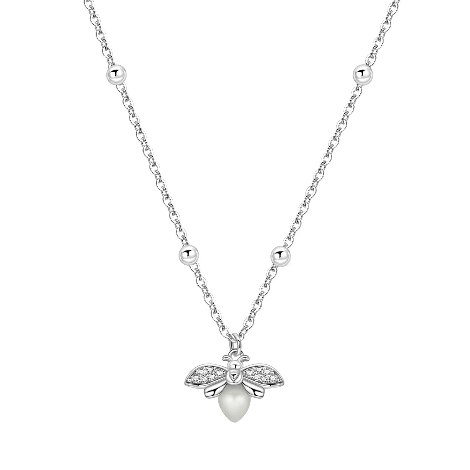 Romantic Pink Crown Heart Pendant Necklace Genuine 925 Sterling Silver Elegant Fine Jewe detail view