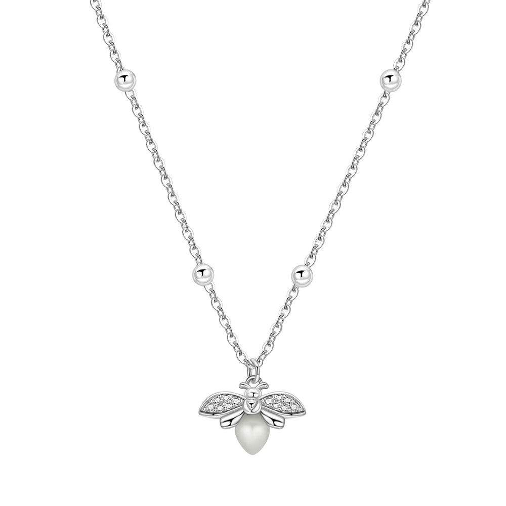 Romantic Pink Crown Heart Pendant Necklace Genuine 925 Sterling Silver Elegant Fine Jewe detail view