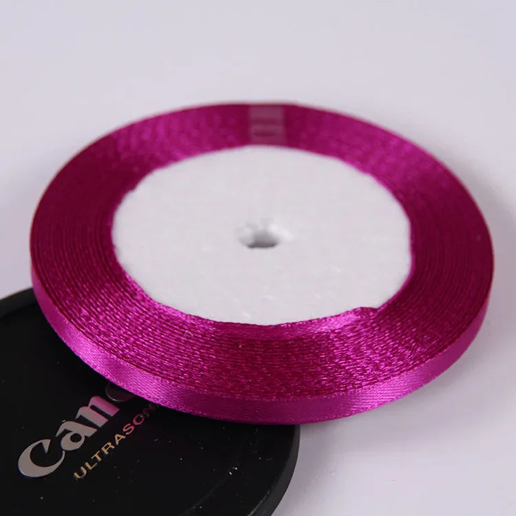 22 Meters/Roll 6mm Silk Satin Ribbons Christmas Halloween Birthday Party Gift Wrappin alternate view