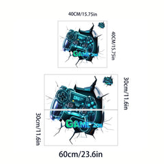 3D Visual Wall Sticker | Game Console Atmosphere Decal close-up view