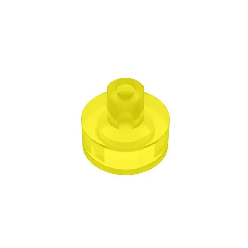 Gobricks Tile Round 1x1 with Bar and Pin Holder | Compatible Building Block detail view