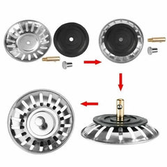 2pcs Kitchen Sink Strainer Stopper Waste Plug Sink Filter Filtre Sink Strainer Filter close-up view