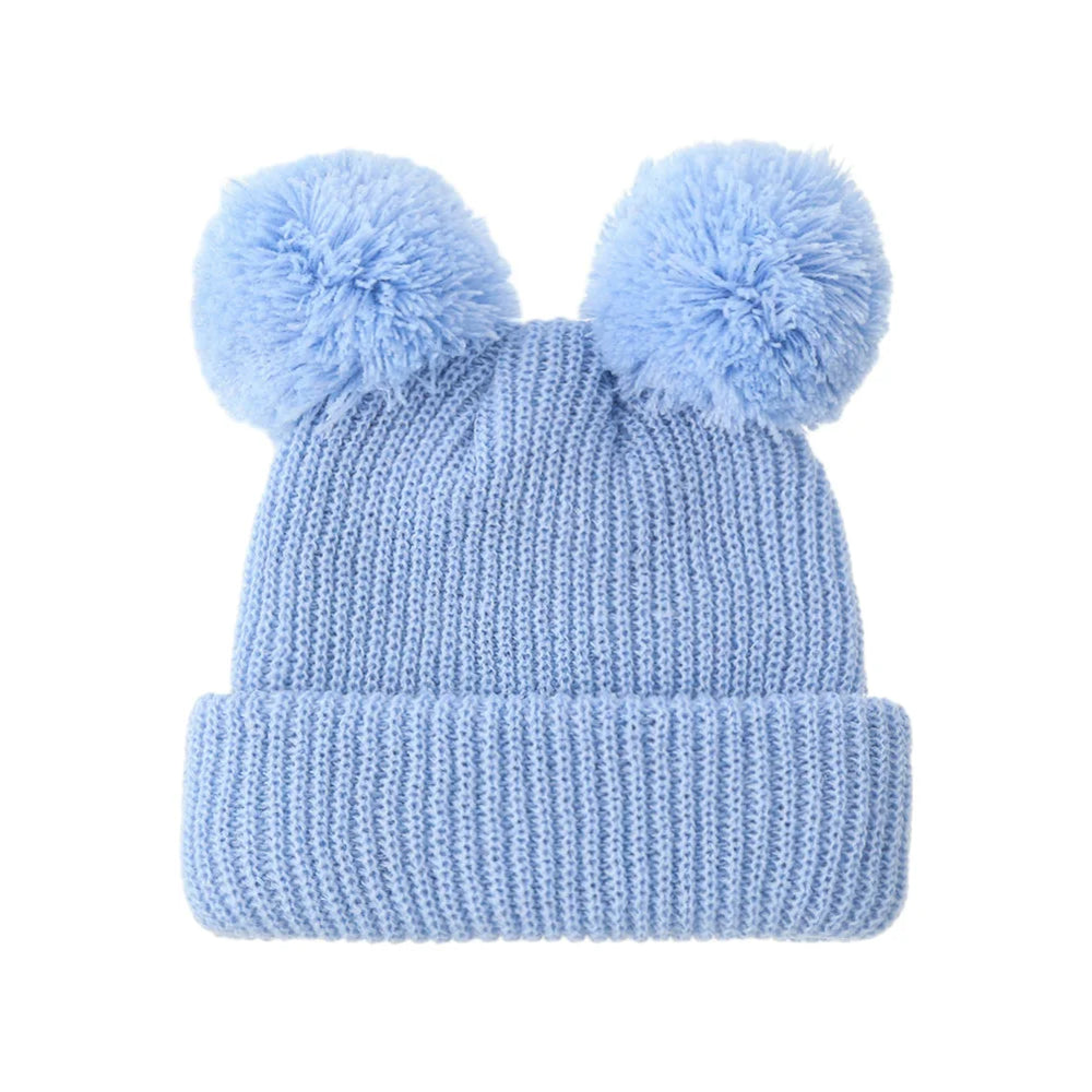 Baby Knotted Turban Hat for Newborns | Pom Pom Cap lifestyle view