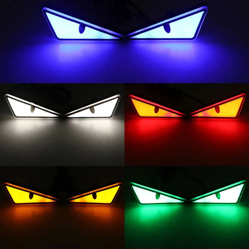 2PCS Car Motorcycle LED Devil Eyes Light | 12V Demon Eyes Decoration Lamp alternate view