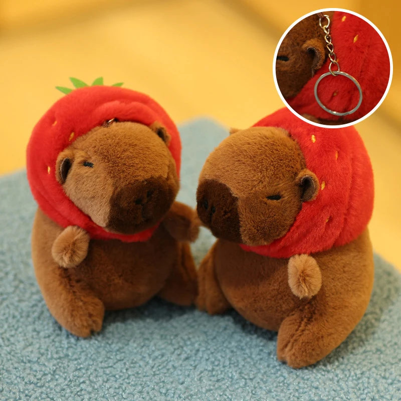 Capybara Plush Keychain | Cartoon Bag Pendant and Car Keyring alternate view