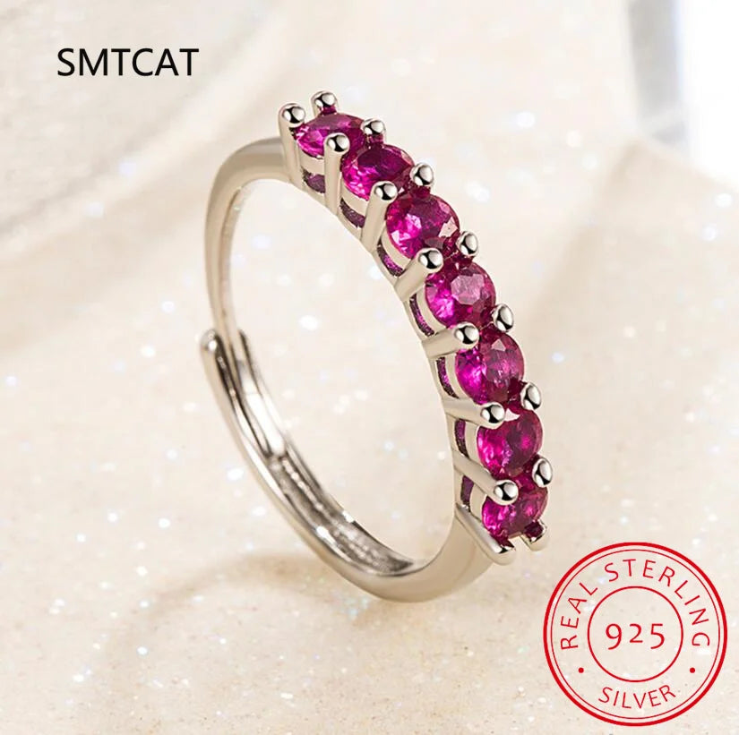 White Gold D Color 4mm Moissanite Ring For Women 925 Silver 1.5CT Stone Match Dia Wed lifestyle view