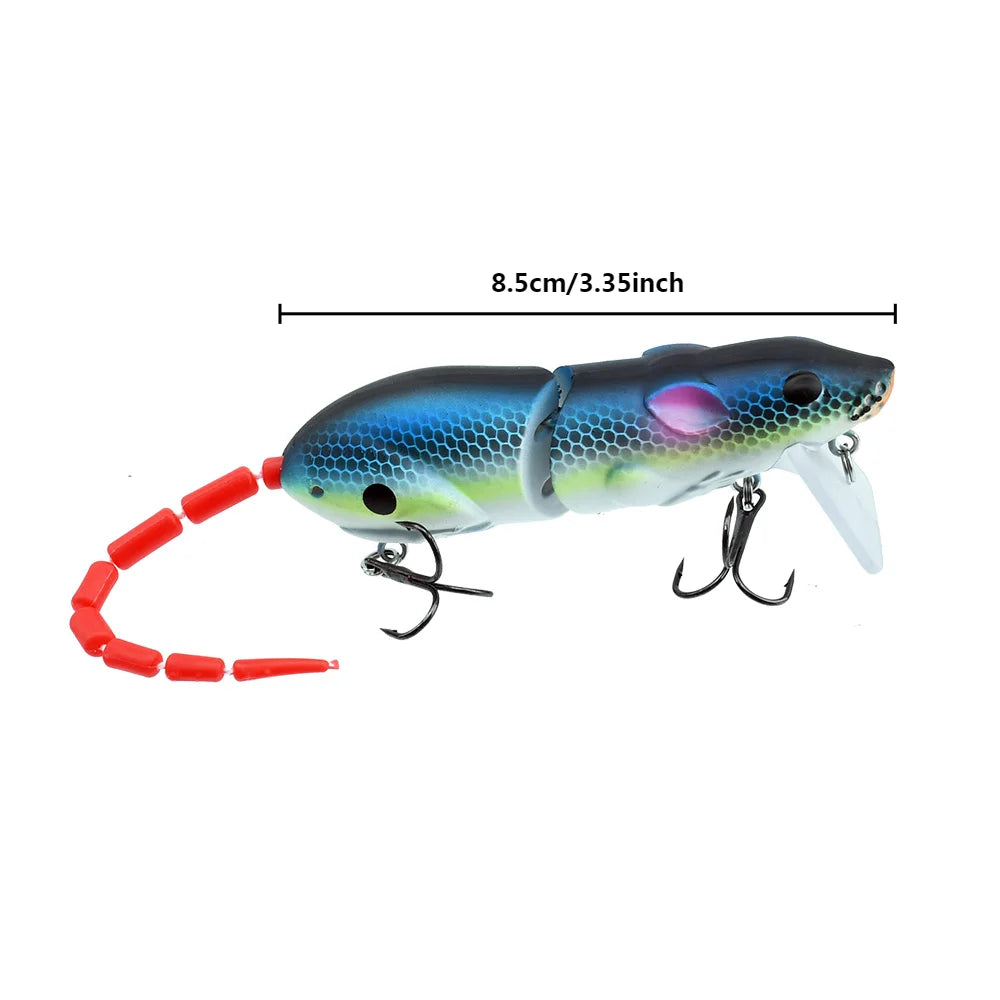 15.5CM Mouse Lure Artificial Plastic Mouse Fishing Lure Swimbait Rat Pike Bass Minn additional angle