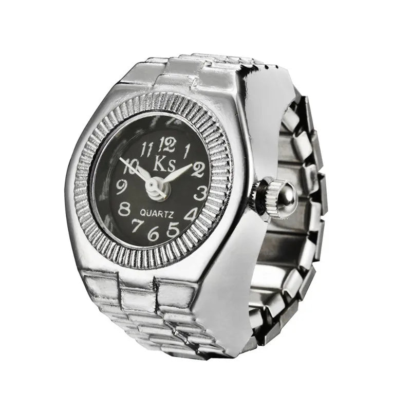 Retro Roman Vintage Punk Finger Watch Ring