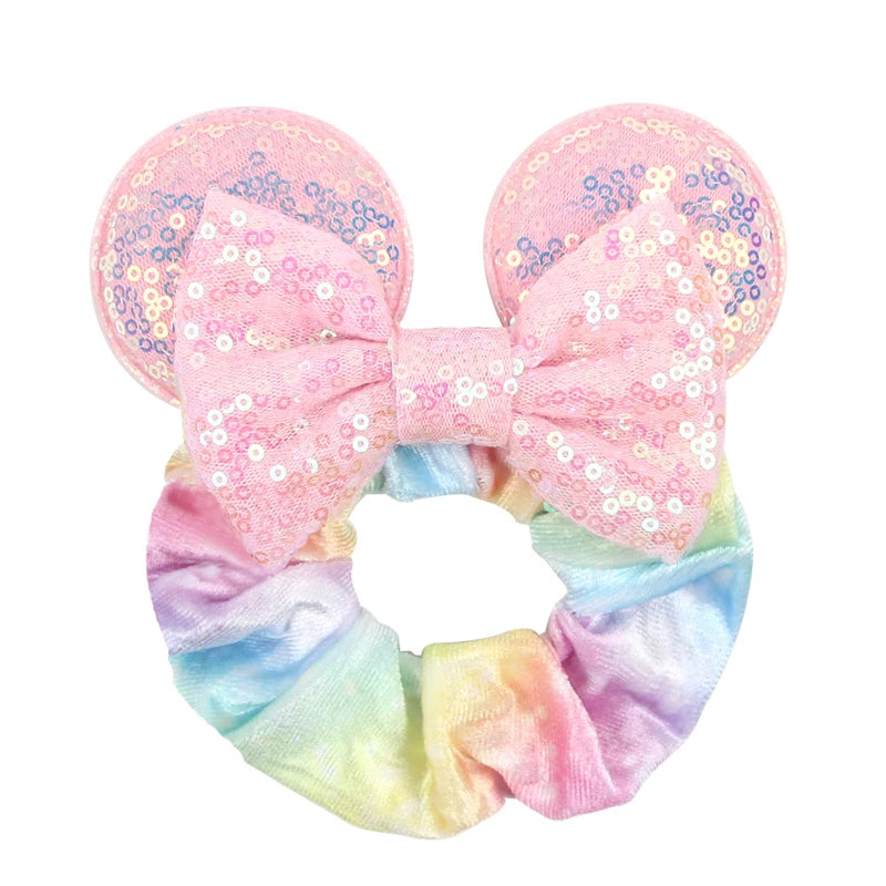 Women Ears Hair Scrunchies Velvet Hairbands For Girls Sequins Bows Headband Women T additional angle