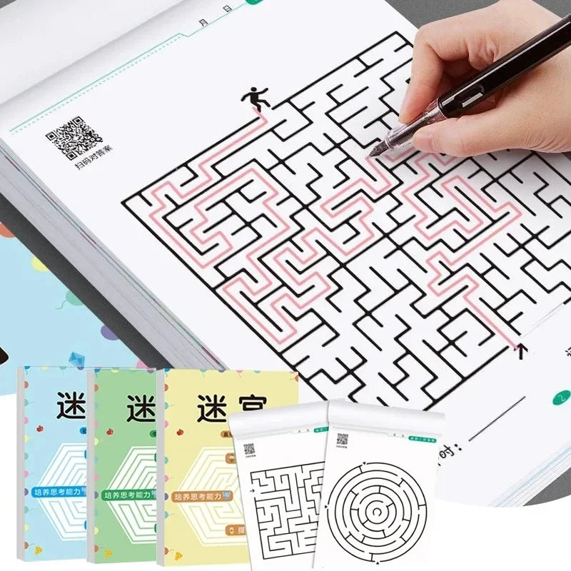 Kid's Maze Game Book Intellectual Development Educational Early Learning Toys Student alternate view