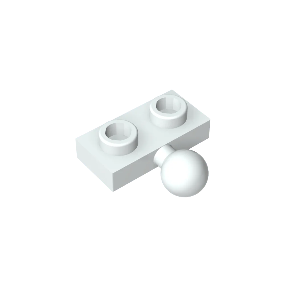 Plate, Modified 1 x 2 with Tow Ball on Side | Gobricks Building Block lifestyle view