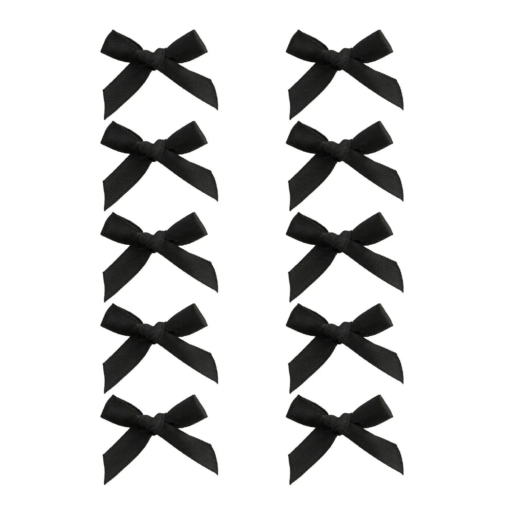 10pcs 4cm Cute Ribbon Bow Hair Clips Girls Korean Style Bowknot Mini Clip Hairpin Bar alternate view