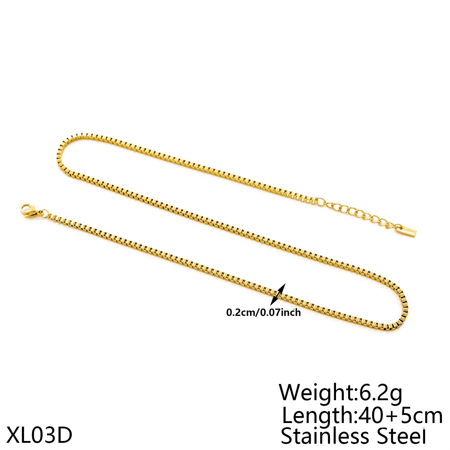 Dainty Gold Layered Bead Chain Necklace | Stainless Steel Star Pendant Jewelry close-up view