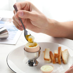 Stainless Steel Egg Cup Holder | Soft Boiled Egg Rack for Breakfast alternate view