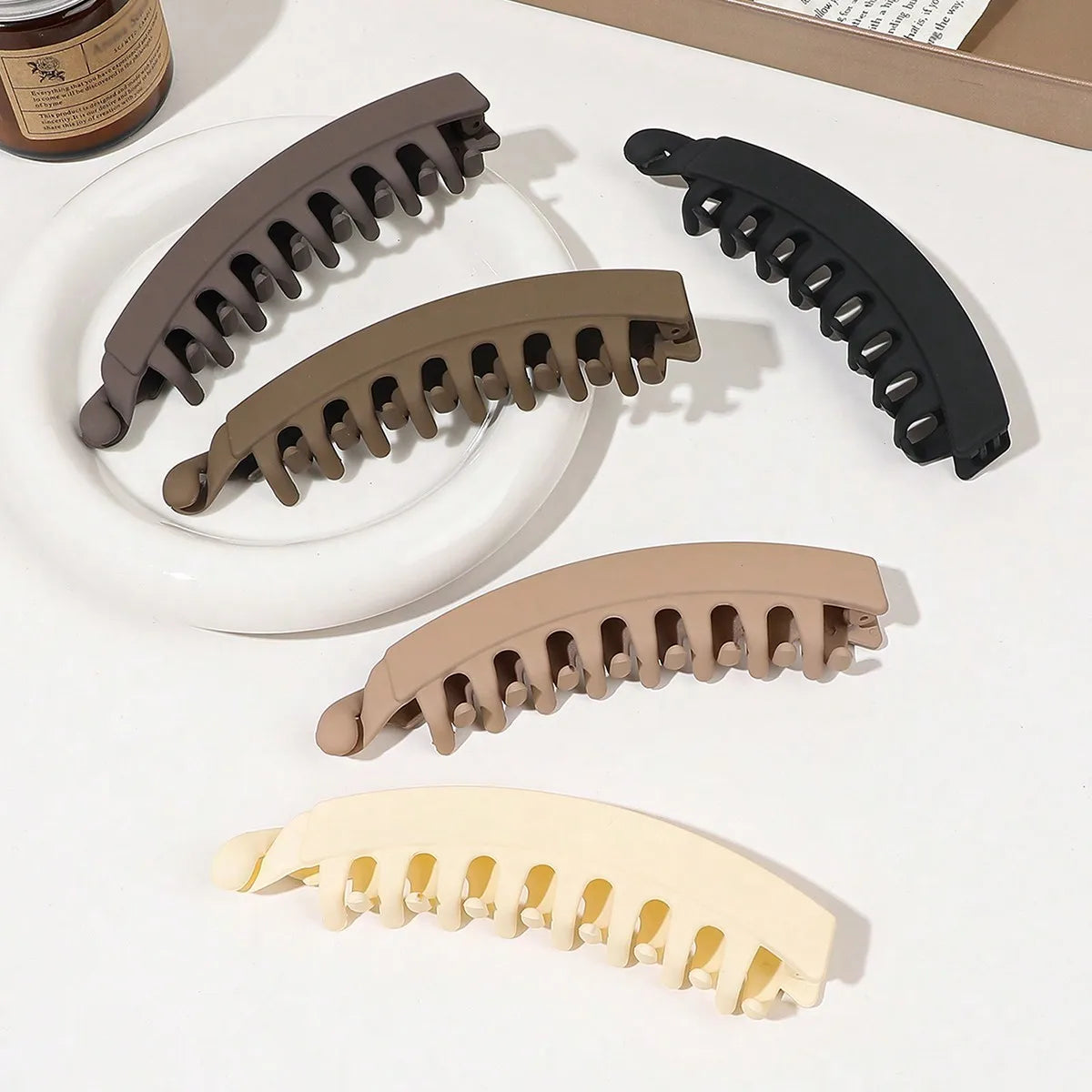 5 Pieces Banana Hair Clips for Women Strong Grip Non-Slip Hair Claws for Thick Hair 5 Inch Versatile