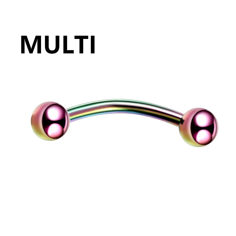1PC Stainless Steel Helix Piercing Eyebrow Lip Labret Rings Stud Earring 6/8/10mm Tra lifestyle view