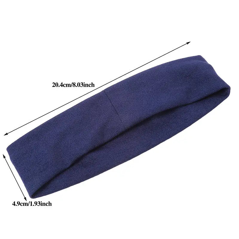 7Pcs Solid Elastic Hair Bands Yoga Headband Women Men Simple Sports Running Absorb additional angle