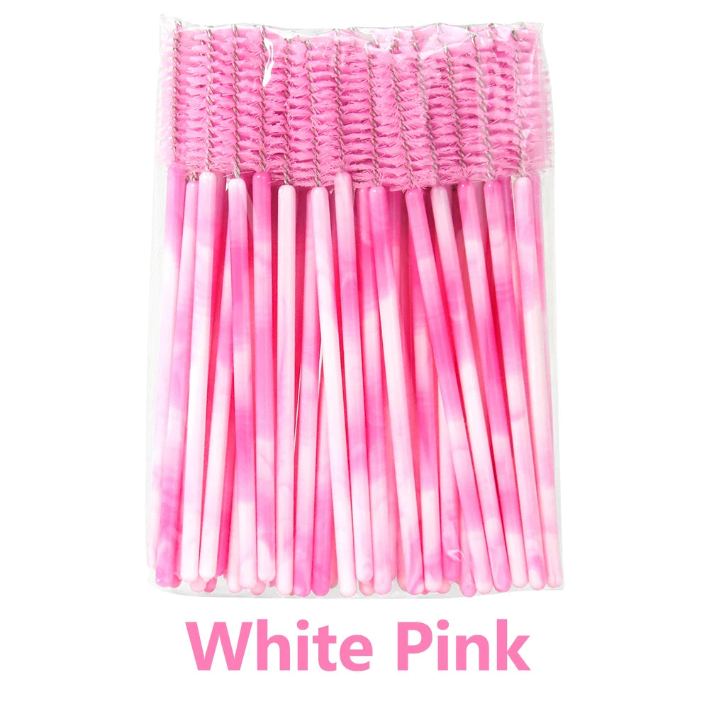 ANNAFRIS 50Pcs Eyelash Brush Soft Head Spiral Crystal Eyebrow Brush Lash Extension Br alternate view