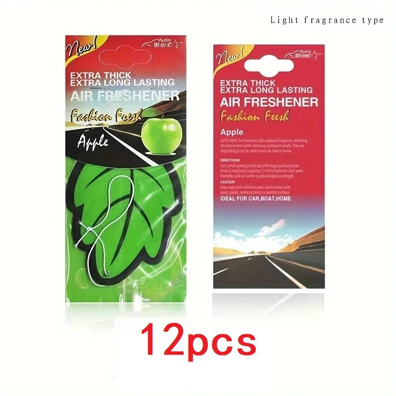 3-60pcs Car Air Freshener Natural Scented Tea Paper Auto Hanging Vanilla Perfume Frag lifestyle view