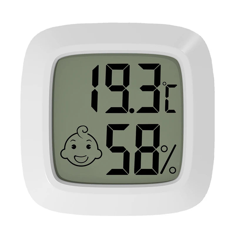 Mini Indoor Thermometer | LCD Digital Temperature and Humidity Room Monitor close-up view