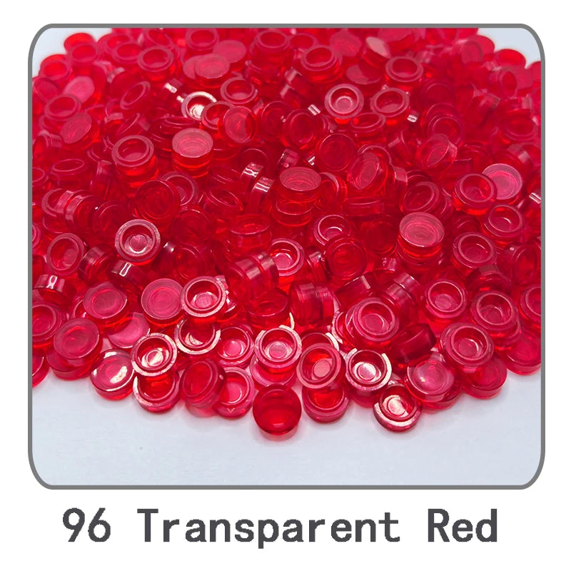 1000Pcs Tile 1x1 Round Building Blocks | 52 Color DIY Educational Creative Toy Set alternate view