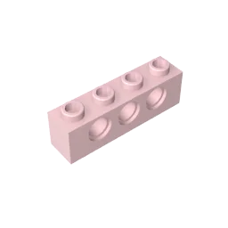 Gobricks GDS-625 Technical Brick 1x4 3-Hole | Compatible with Lego 3701 close-up view