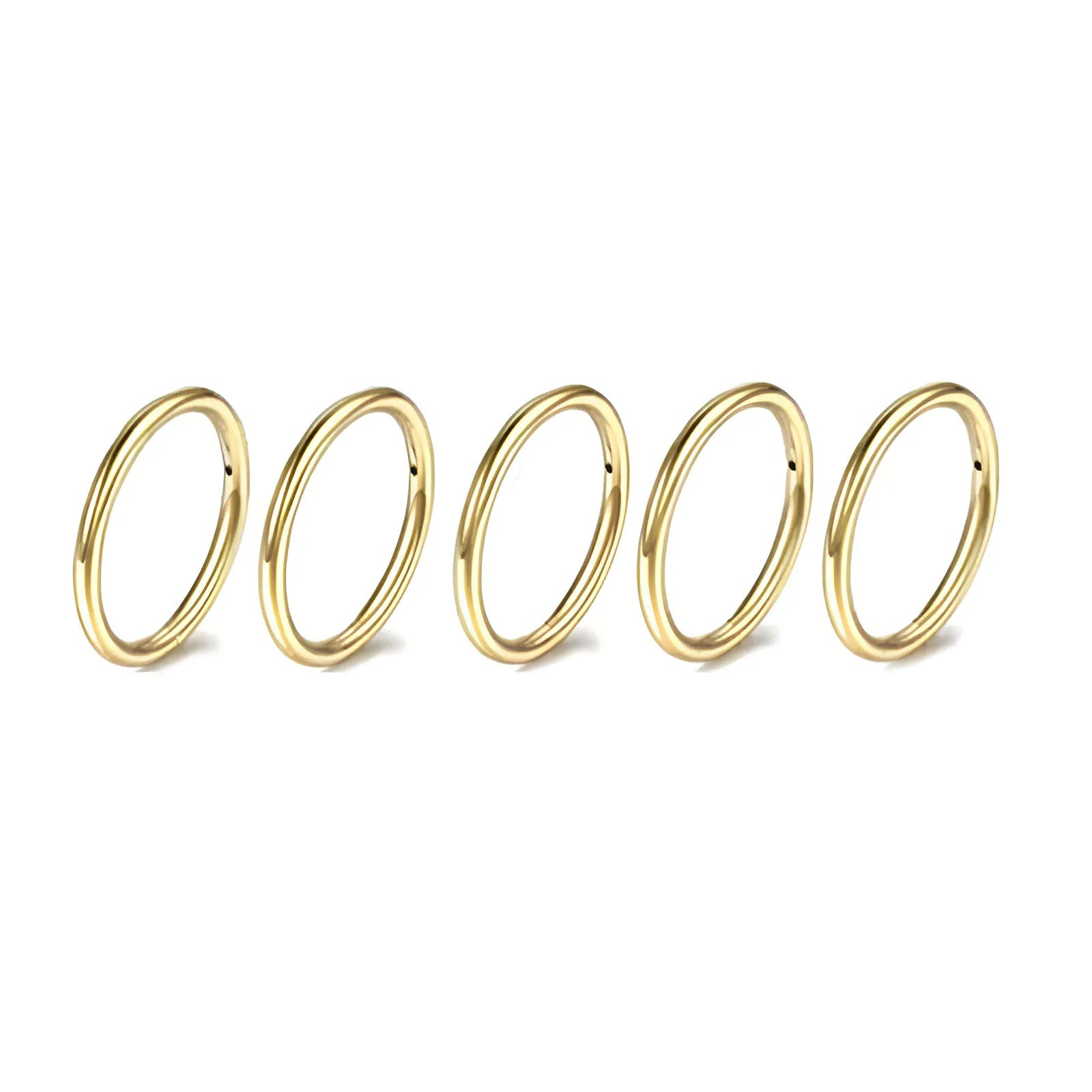 5/10Pcs 16G Nose Ring Hoop Stainless Steel Hinged Nose Rings Septum Clicker Tragus Helix detail view