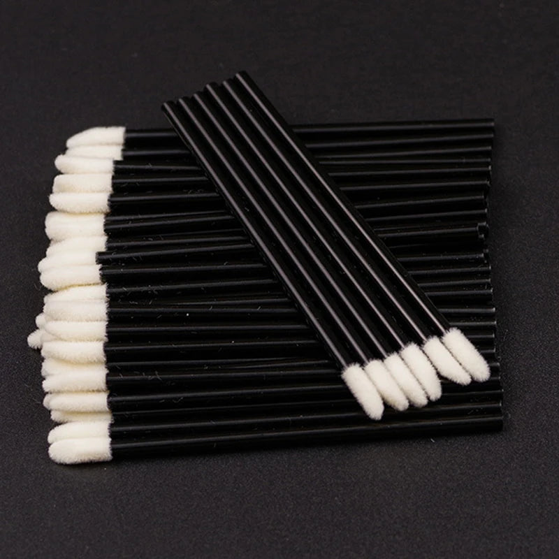 Kekelala 50Pcs Disposable Lip Brushes | Multi-Use Makeup Applicators for Lip Gloss additional angle