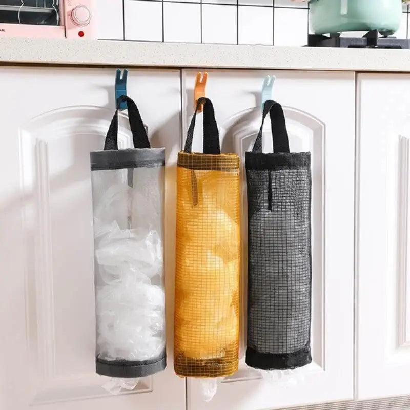 3/2/1PC Home Grocery Bag Holder Wall Mount Plastic Bag Holder Dispenser Hanging Stora alternate view