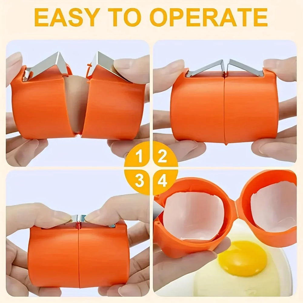 Egg Shell Opener Press | Portable Egg Separator Tool for Kitchen Baking additional angle