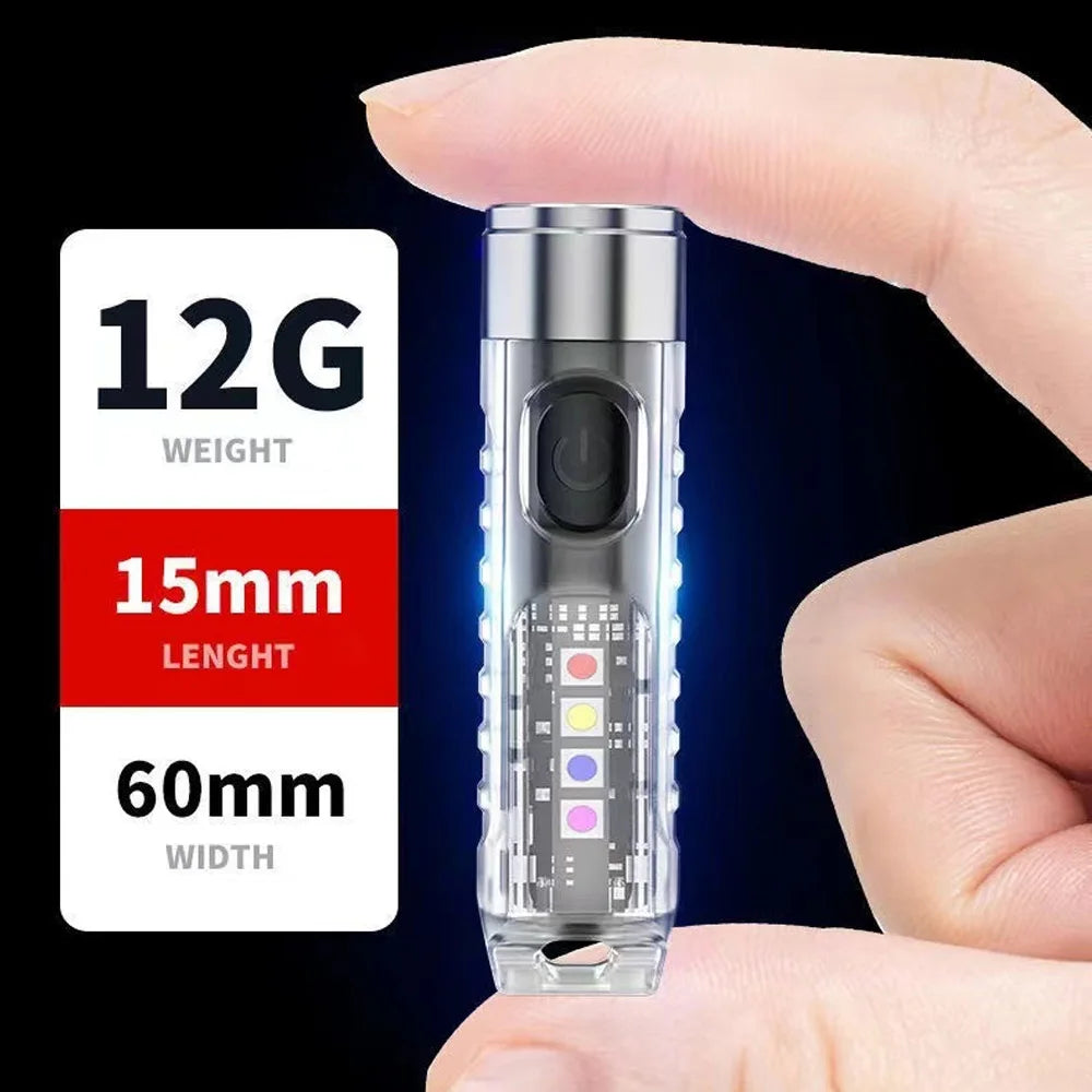 Mini EDC LED Flashlight | Portable Keychain Light with Magnetic Base and UV Lamp additional angle