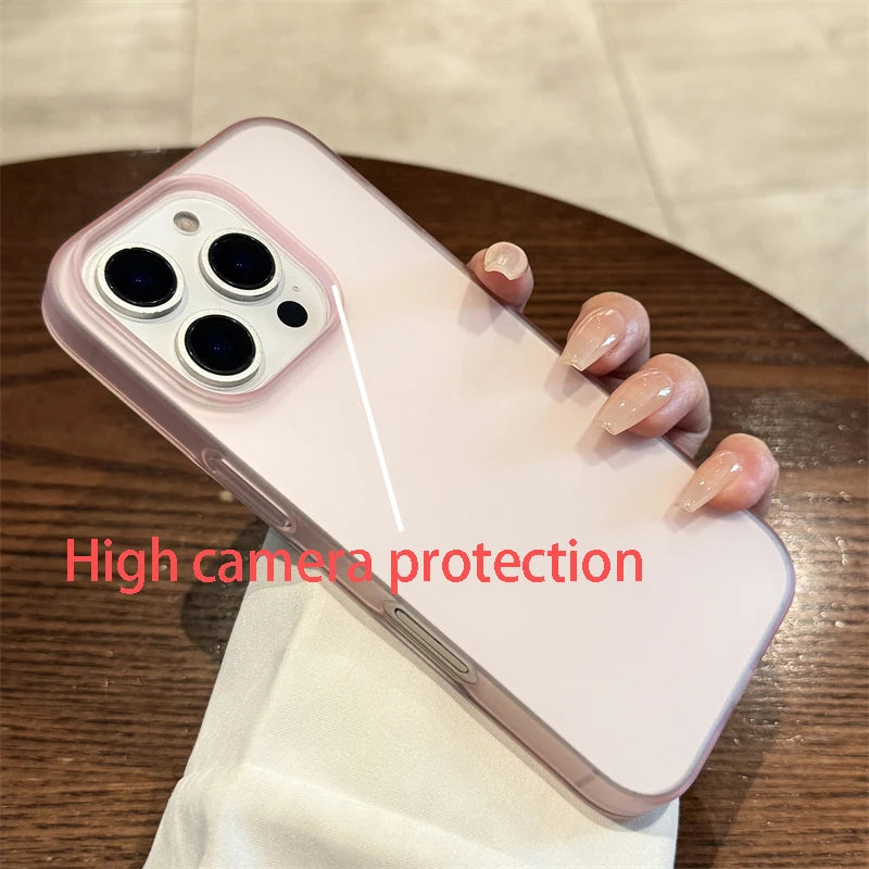 Soft Matte Candy Transparent Phone Case For iPhone 18 17 16 15 14 Pro Max Plus 13 12 alternate view