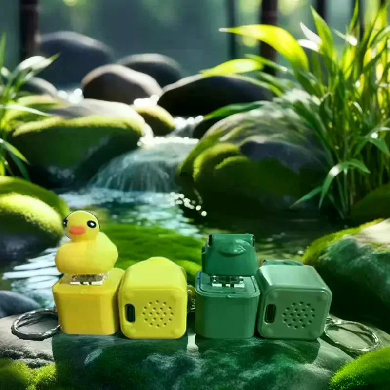 Funny Croaking Frog Duck Keychain Rechargeable Keyboard Fidget Clicker Sound Keyring alternate view
