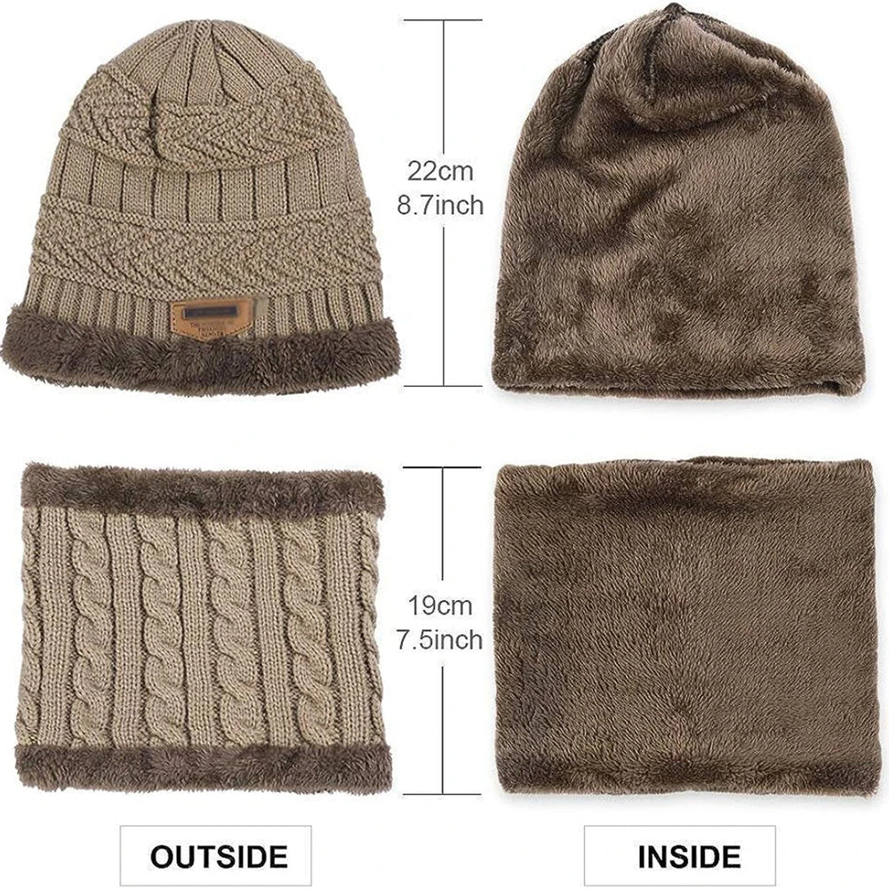 Kids Warm Knitted Hat and Scarf Set | Winter Accessories for Children lifestyle view