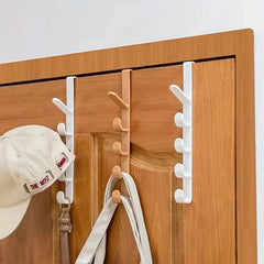 1pc Bedroom Door Hanger Clothes Hanging Rack Over The Door Plastic Home Storage Organization Hooks,
