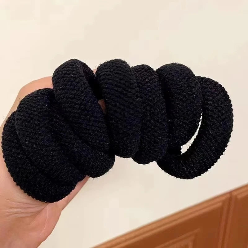 5/10 Mix Color High Elasticity Thickened Versatile Simple Scrunchies Hair-Friendly Ra alternate view