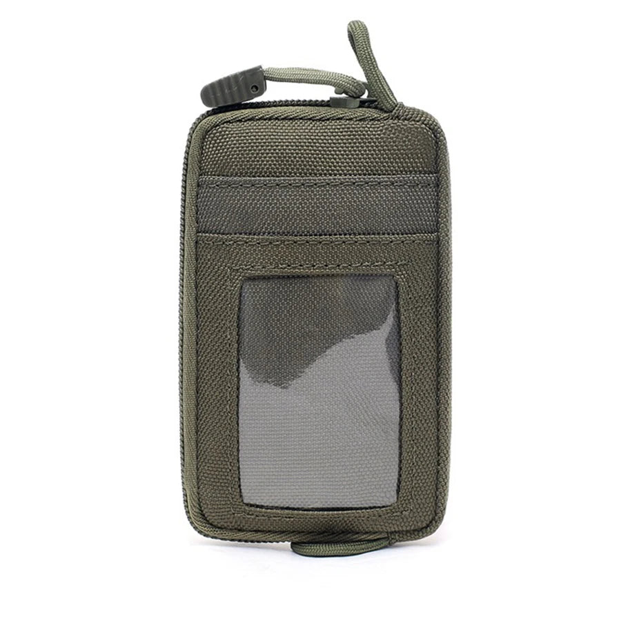 Waterproof Camping EDC Pouch | Tactical Key Purse Wallet with Card Slots and Zippers detail view