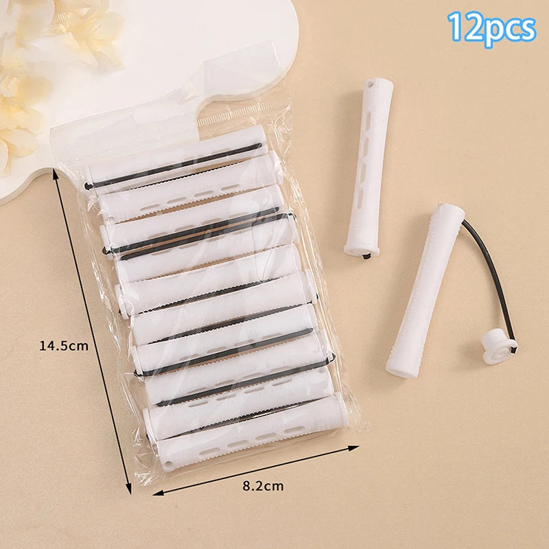 〔YS1〕12pcs Hair Perm Rods Short Cold Wave Rods Hair Curler No Heat Perming Rods Hair C close-up view