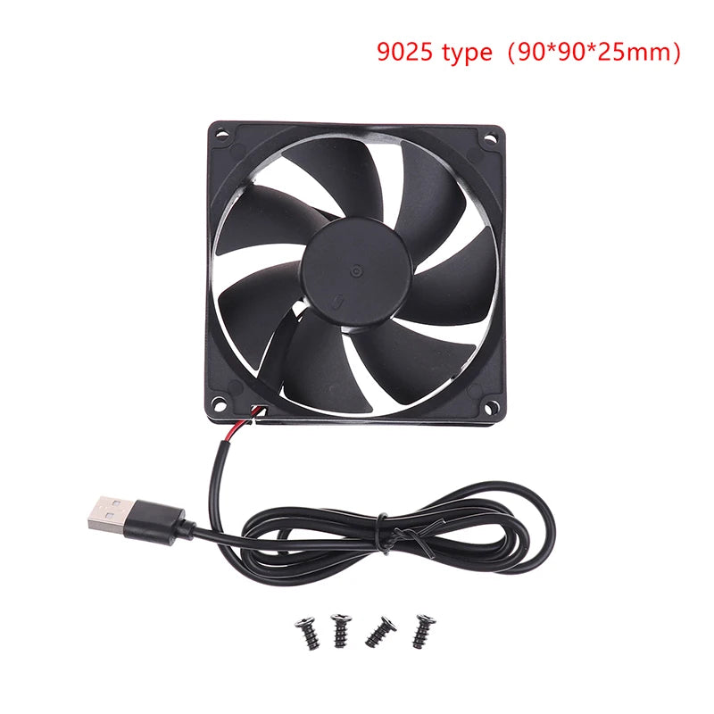 5V Brushless Cooling Fan USB Router Fan Computer Case TV Box Cooling Case 50mm 80mm additional angle