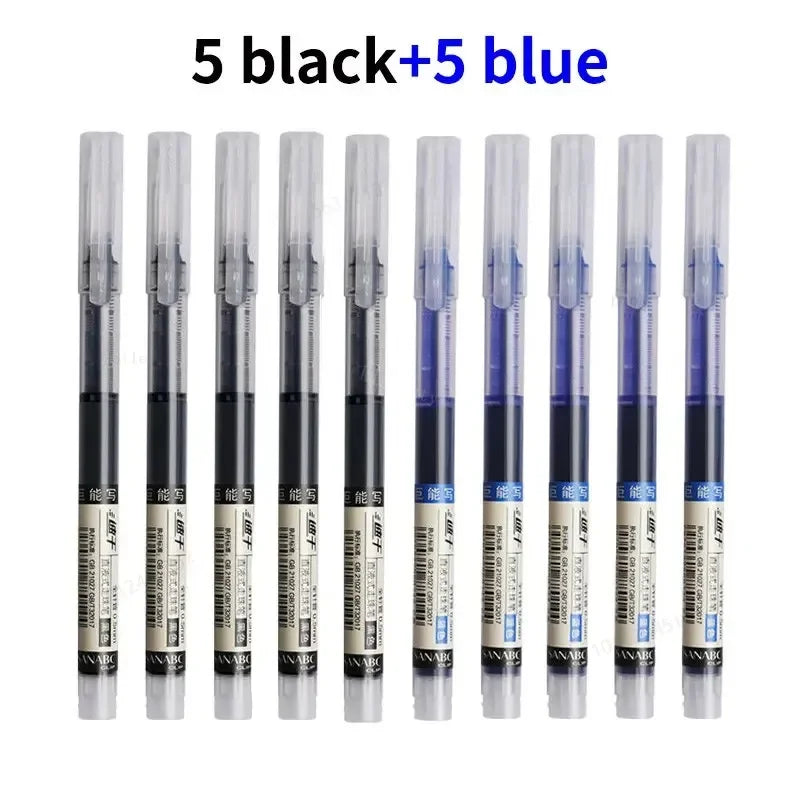 Needle Gel Pens Straight Liquid Ballpoint Pen Kawaii Stationery School Office lifestyle view